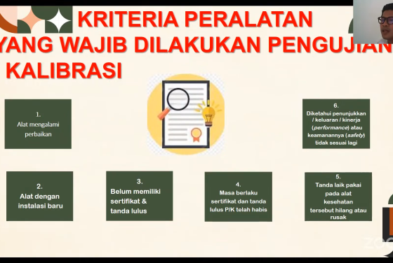 (Pemaparan materi kalibrasi alat kesehatan oleh Anggie Maulana Subkhan, SKM, M.Bio.Et.)